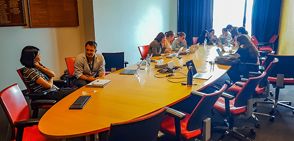 Researchers at the CAVATICA training workshop
