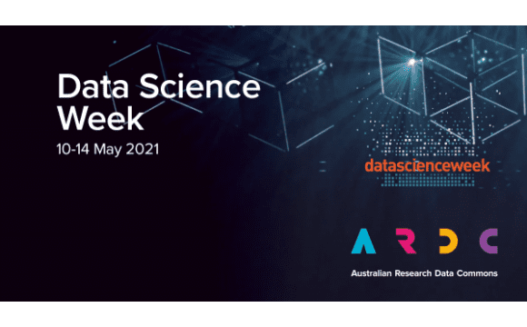 A card reading "Data Science Week: 10-14 May 2021" with the ARDC logo