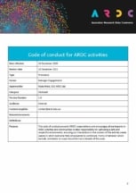 Code of Conduct for ARDC Activities cover image