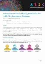 Cover image Investment Decision Making Framework for ARDC Co-investment Programs