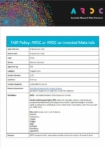 FAIR Policy for ARDC and ARDC Co-Investment Project Materials cover image