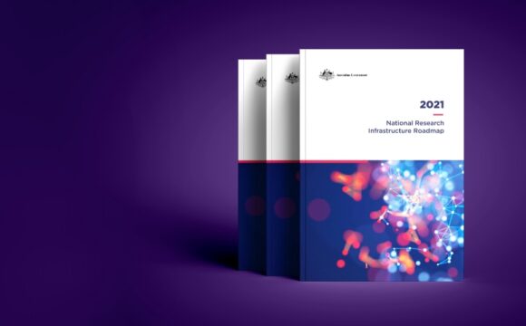Three copies of the 2021 National Research Infrastructure Roadmap