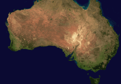 satellite image of Australia