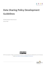 Cover of the A R D C's Data Sharing Policy Development Guidelines