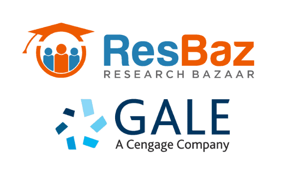 ResBaz Research Bazaar logo, and GALE - a Cengage Company logo