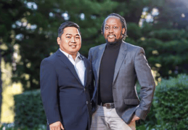 Working within the diverse team of experts are University of Southern Queensland Computational Agro-Econometrist Dr Duc-Anh An-Vo (left) and Senior Digital Research Advisor Dr Francis Gacenga.