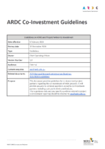 Cover page of the ARDC Co-Investment Guidelines